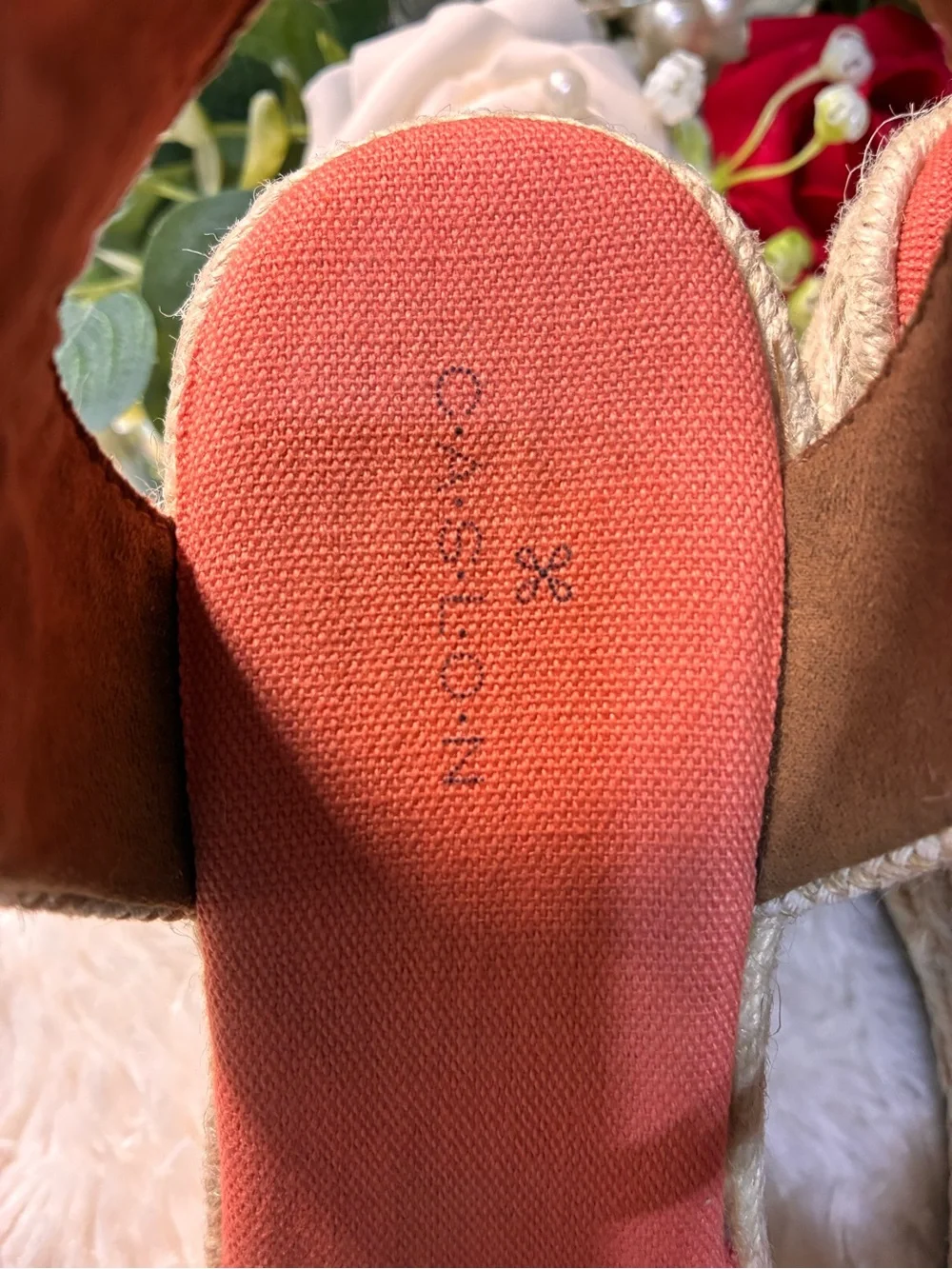 Caramel Coral Canvas Espadrille Slingback Sandals